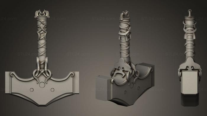 Miscellaneous figurines and statues (Mjolnir, STKR_0307) 3D models for cnc